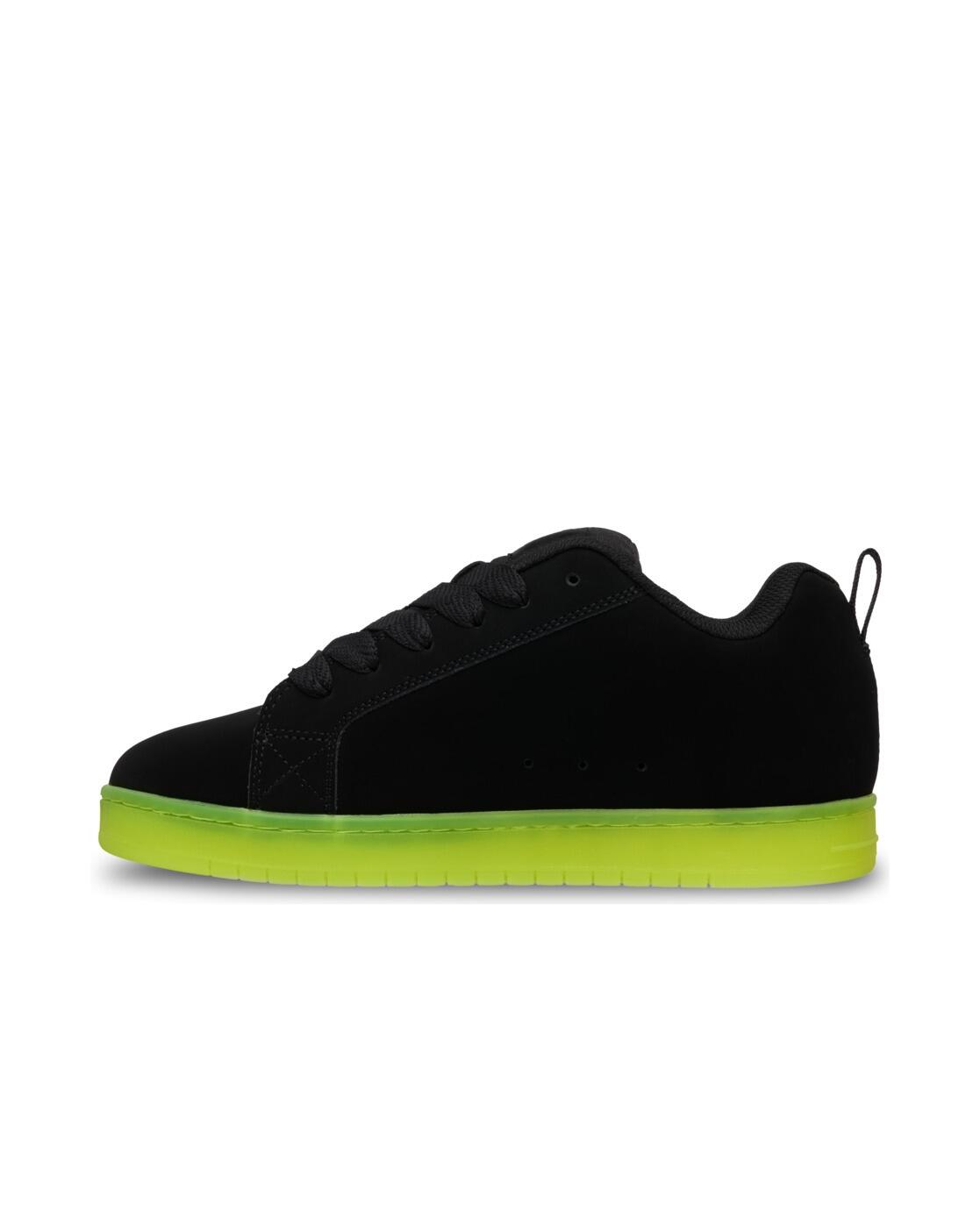 Zapatillas de piel COURT GRAFFIK Negro Hombre 3/4