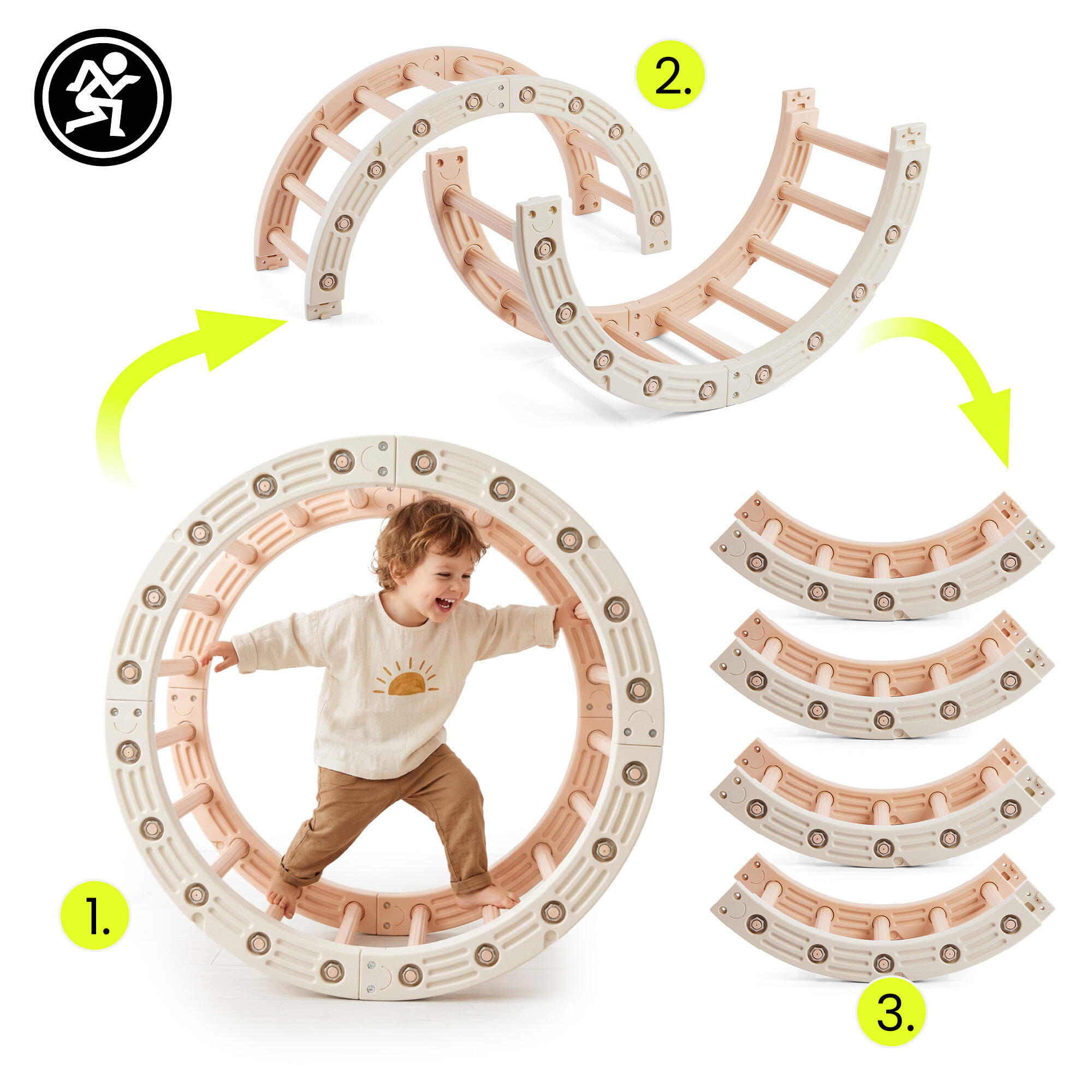 Juego de motricidad modular 4 en 1 - Unisexo - Beige/Gris 4/10