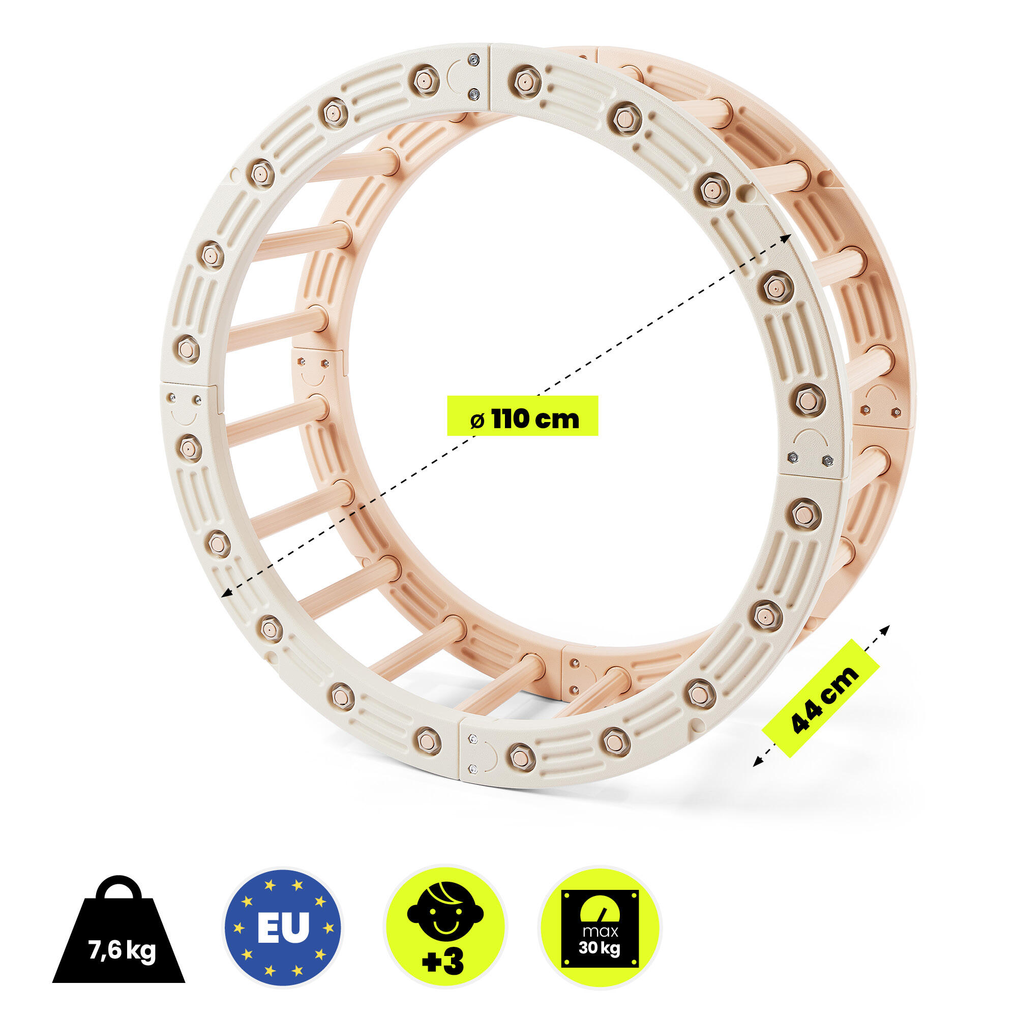 Juego de motricidad modular 4 en 1 - Unisexo - Beige/Gris 3/10