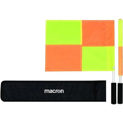 Vlaggen - voetbal - linesman kit - foam handvat - geel/oranje