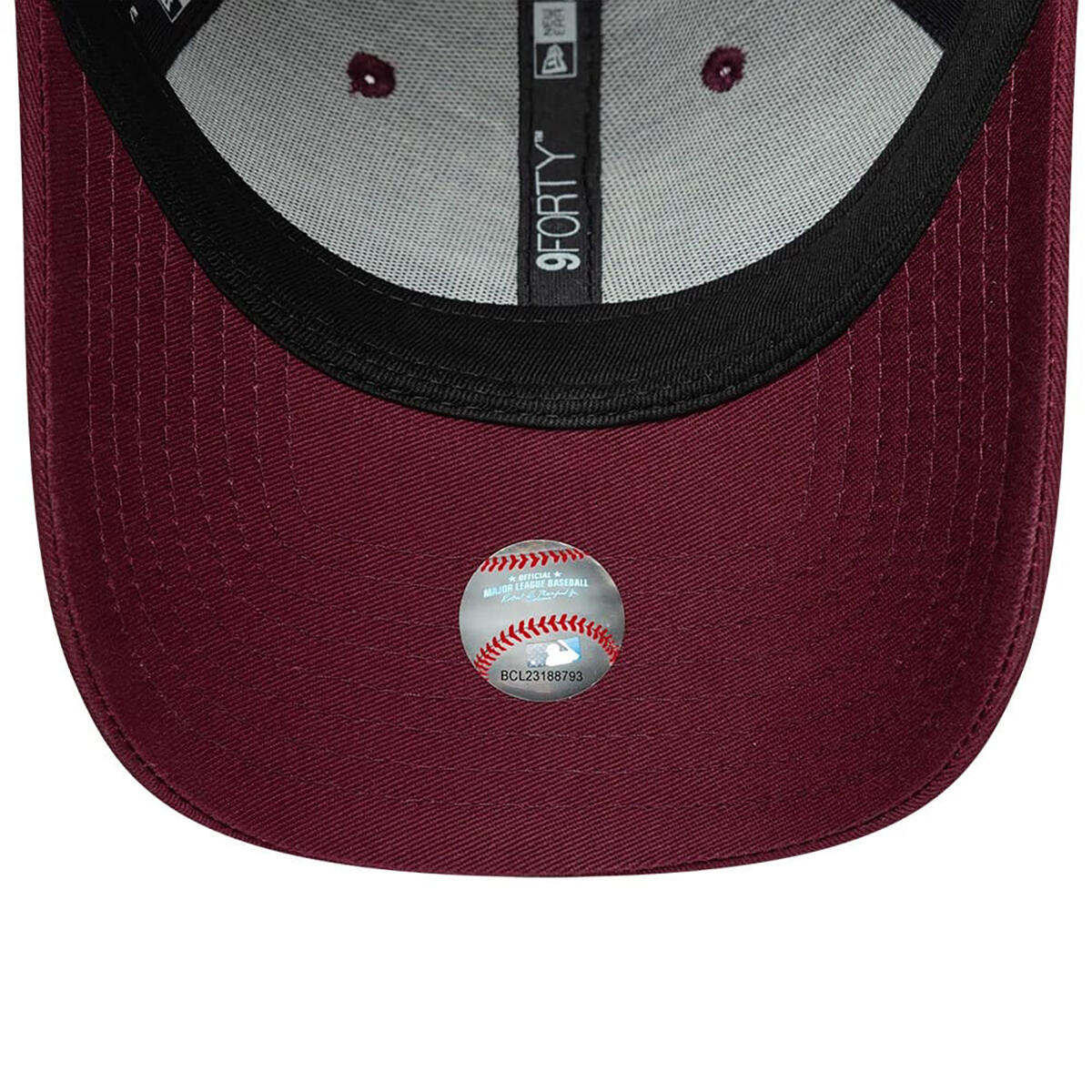 New Era 9FORTY Cap MLB Los Angeles Dodgers Outline dunkelrot 5/5