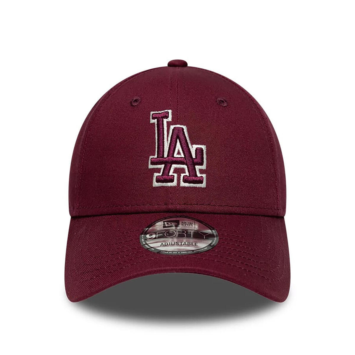 New Era 9FORTY Cap MLB Los Angeles Dodgers Outline dunkelrot 2/5