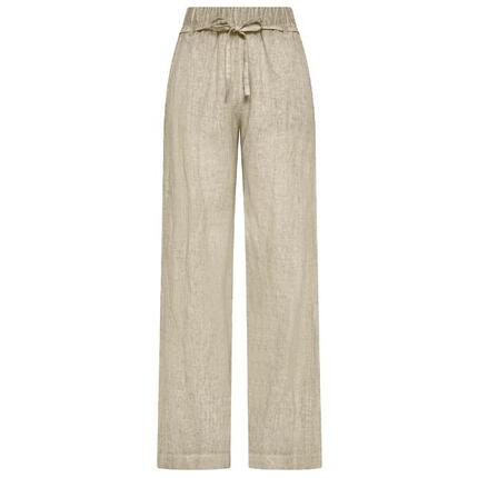 Pantalon Deha Fade Effect Linen Straight Pants Femme