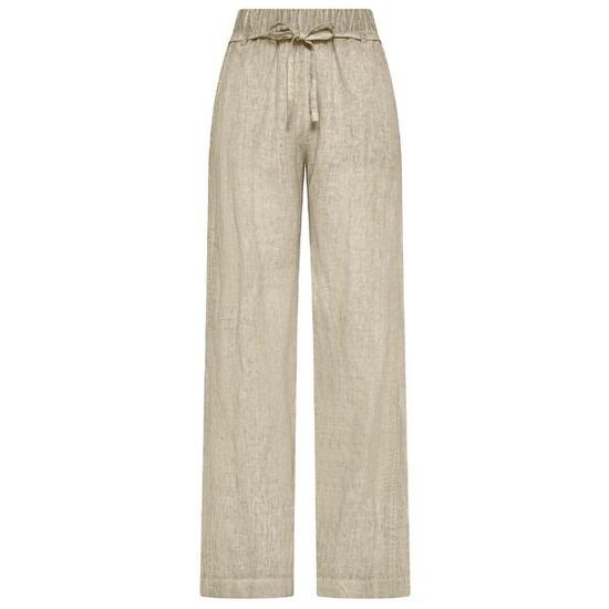 Pantalon Deha Fade Effect Linen Straight Pants Femme