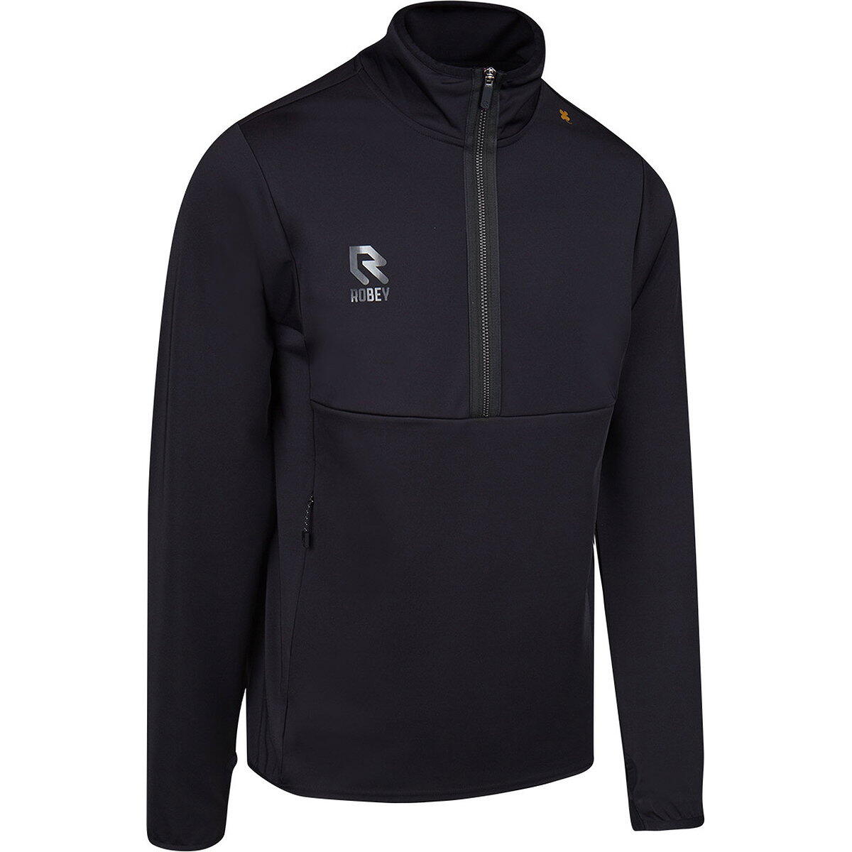 Kleding - Sport - Heren - Ziptop demi-zip in scuba-stof - Robey - Zwart 2/3