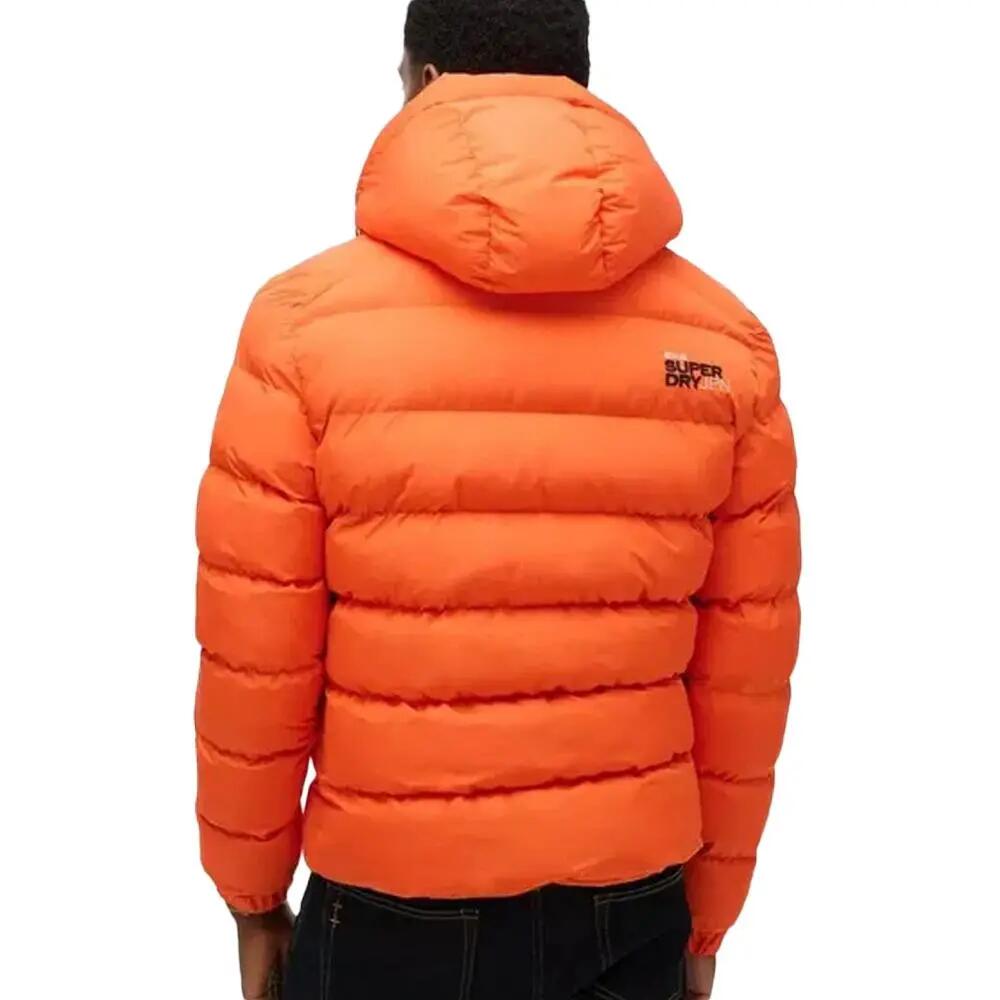 Plumífero con Capucha Naranja Superdry para Hombre 3/4