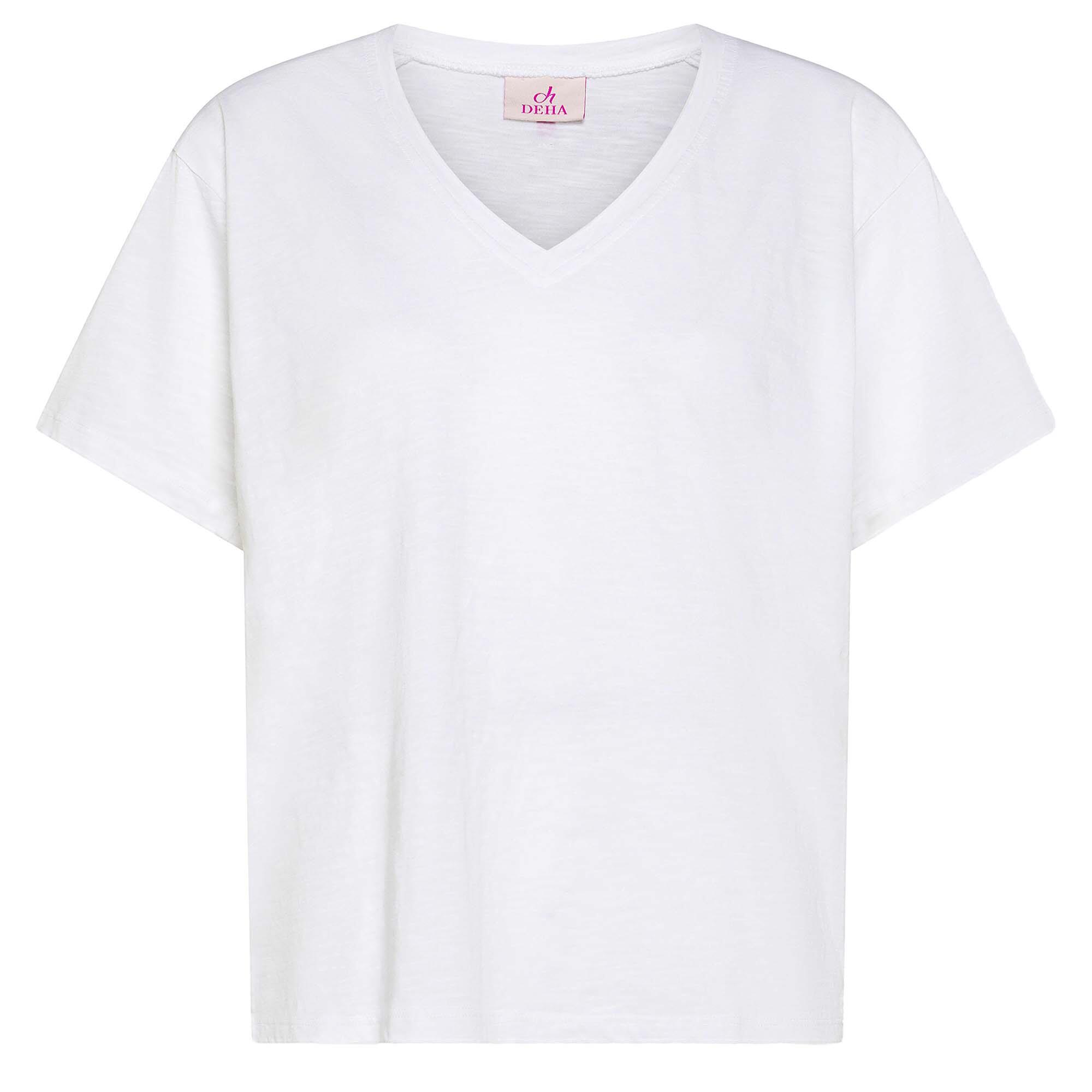 T-Shirt Deha Flamme' Szeroki Dekolt W Serek Damskie 1/5