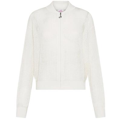 Deha sweater met mesh-effect en volledige rits vrouwen