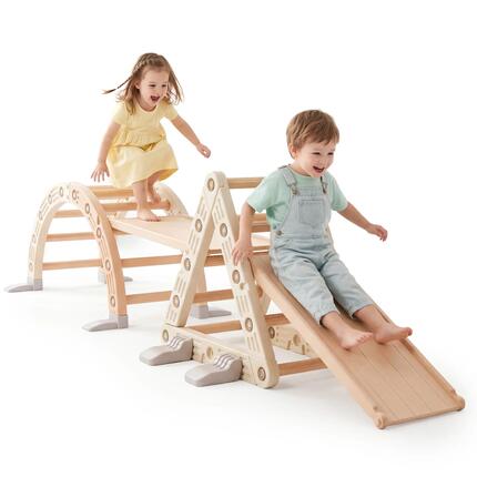 Entwicklungsgerechter Spielbereich – Motorik – 3-in-1 HDPE – Beige-Grau