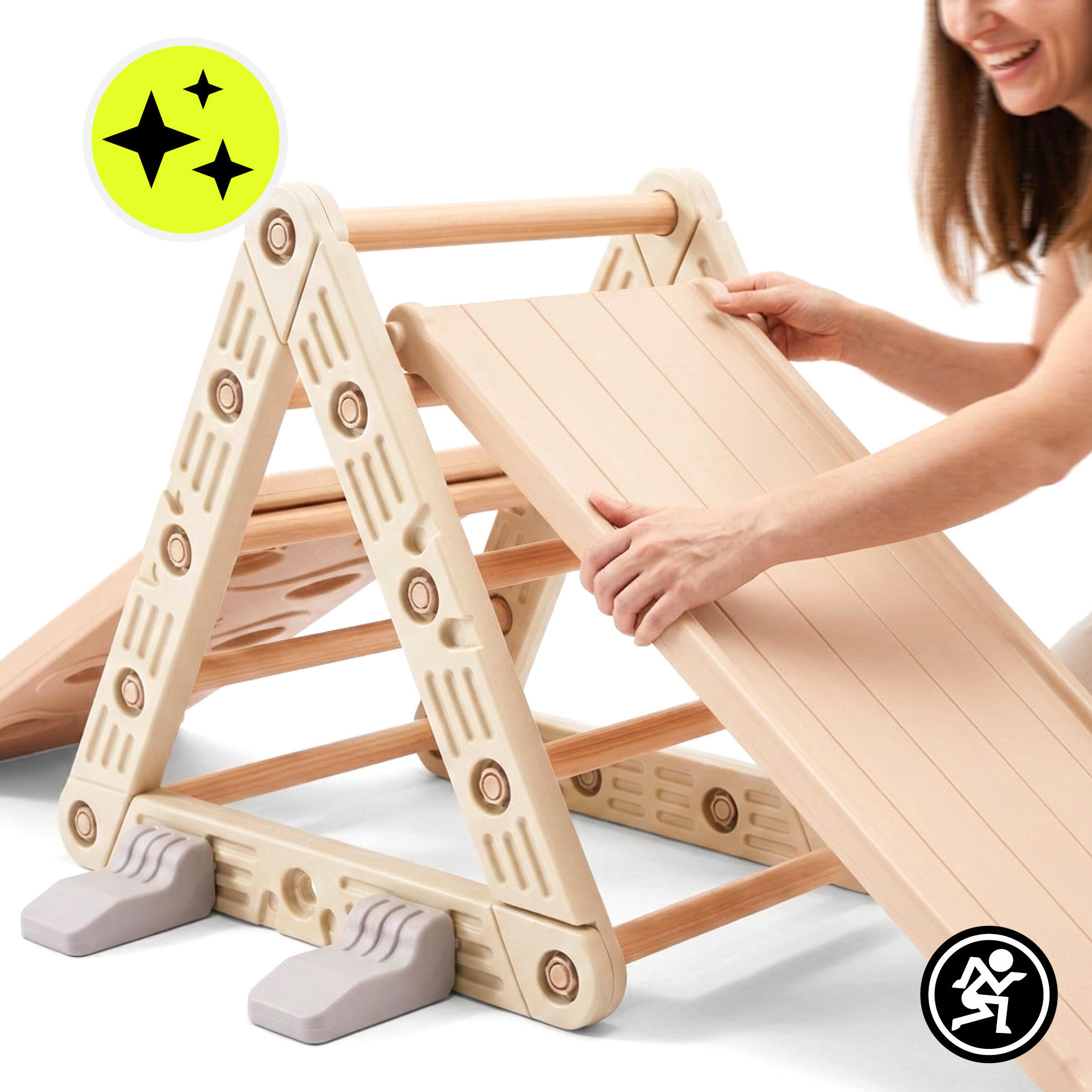 Área de juegos evolutiva - Motricidad - 3 en 1 HDPE - Beige-Gris 6/10