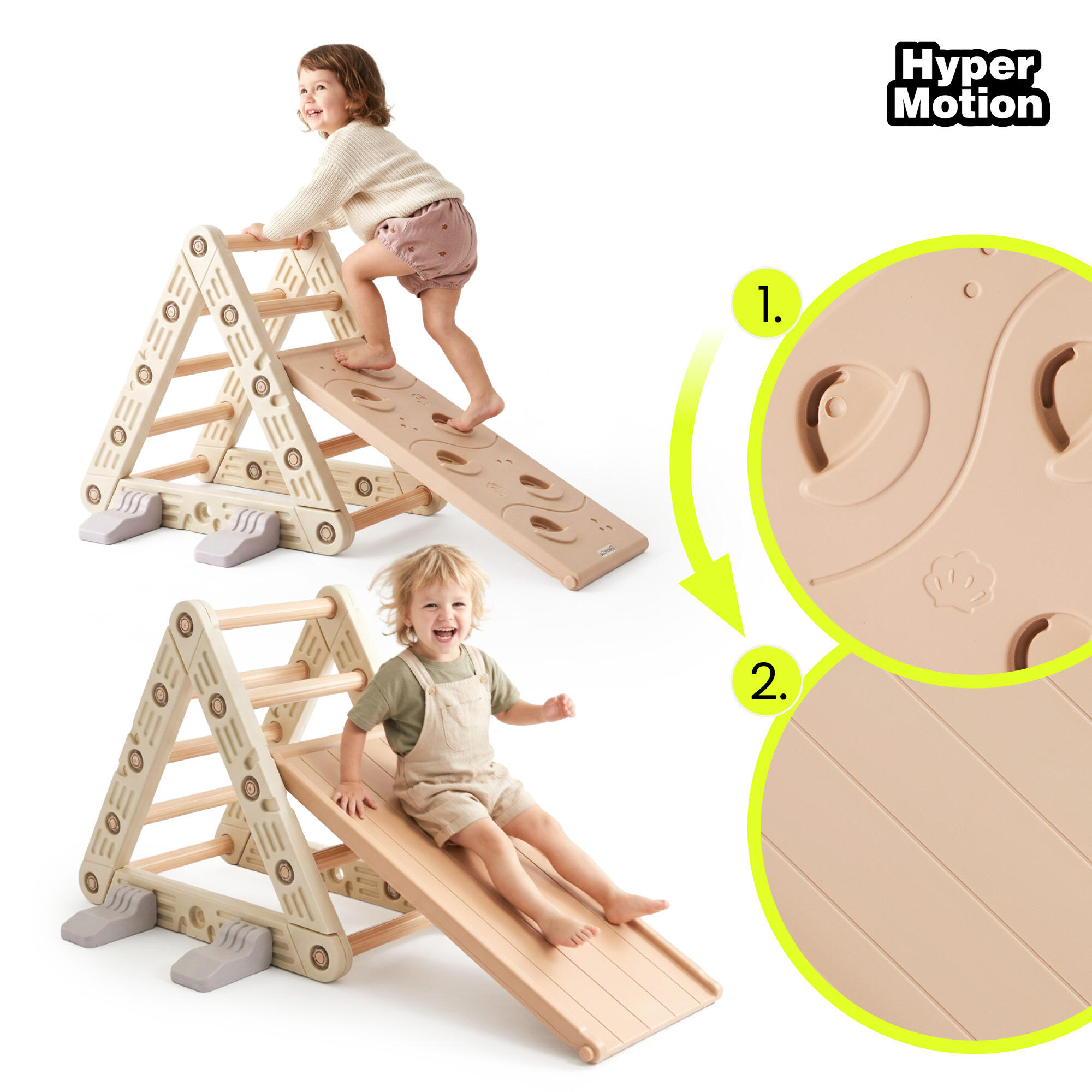 Área de juegos evolutiva - Motricidad - 3 en 1 HDPE - Beige-Gris 5/10