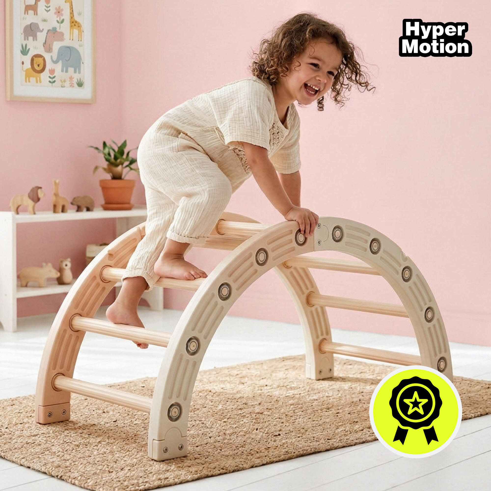 Área de juegos evolutiva - Motricidad - 3 en 1 HDPE - Beige-Gris 10/10