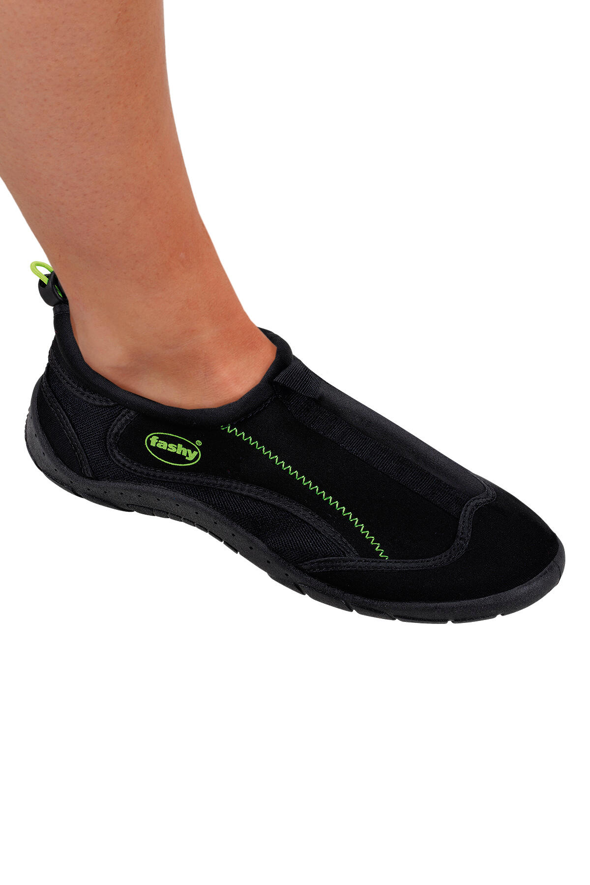 Damen - Aqua-/Surfschuhe - barfuß, Kordelzug - Tías schwarz 3/5