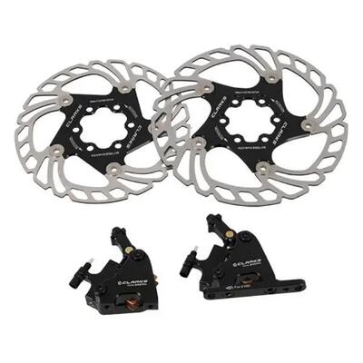 Voor- en achterzijde semi-hydraulische schijfremmen met schijf en adapter clarks