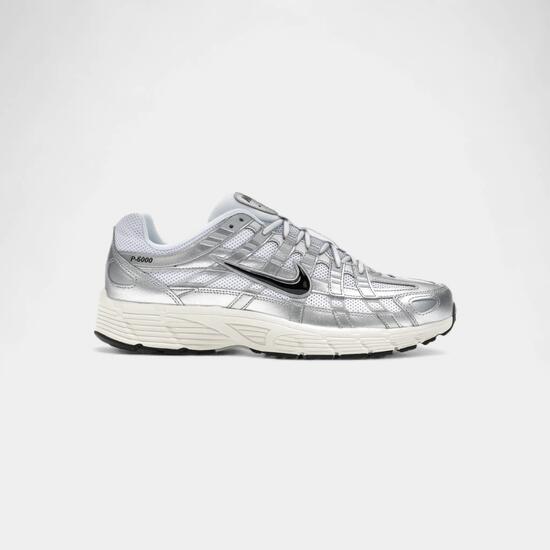Nike P-6000 White Metallic Silver Flat Silver Black