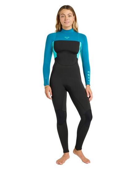 Combinaison de surf back zip 4/3MM PROLOGUE+ Bleu Femme