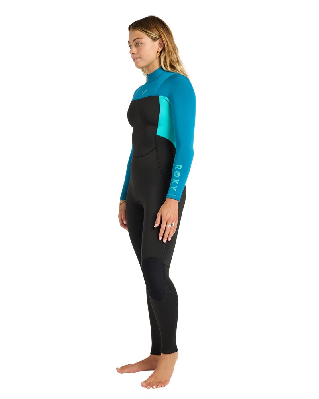Back-Zip-Neoprenanzug 4/3MM PROLOGUE+ Blau Dames 4/4