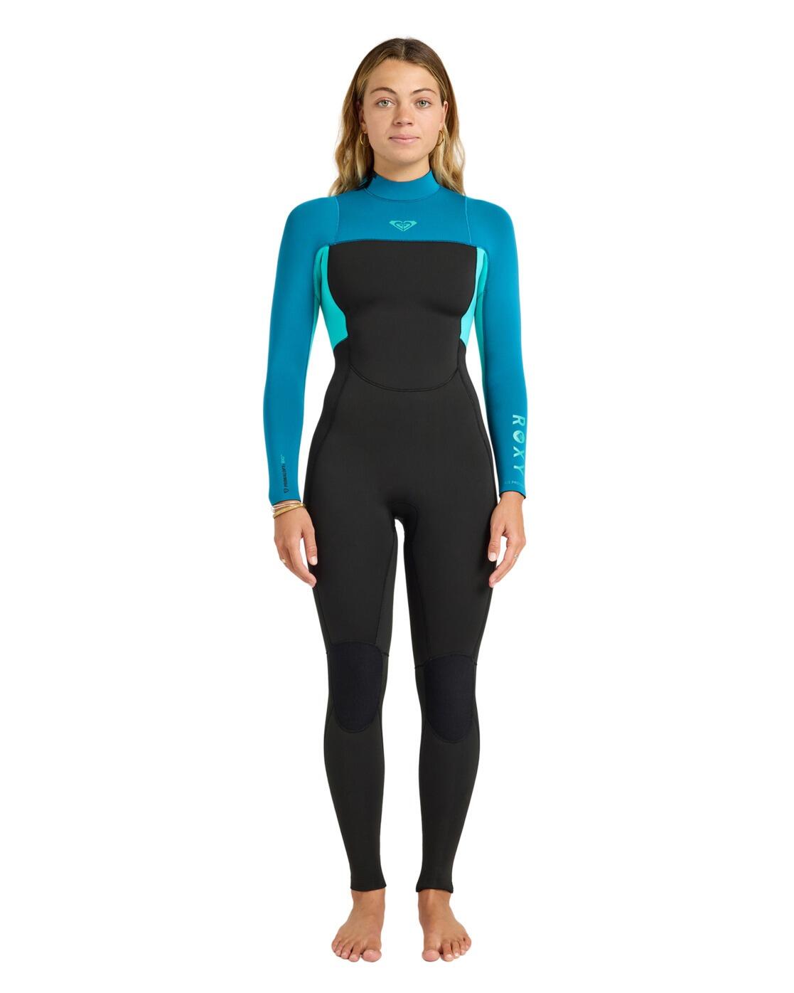 Back-Zip-Neoprenanzug 4/3MM PROLOGUE+ Blau Dames 3/4