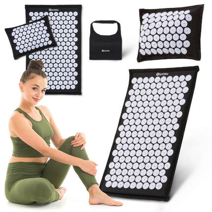 Akupressurmatte – Wohlbefinden – Unisex – 7 182 Punkte – Schwarz/Weiß