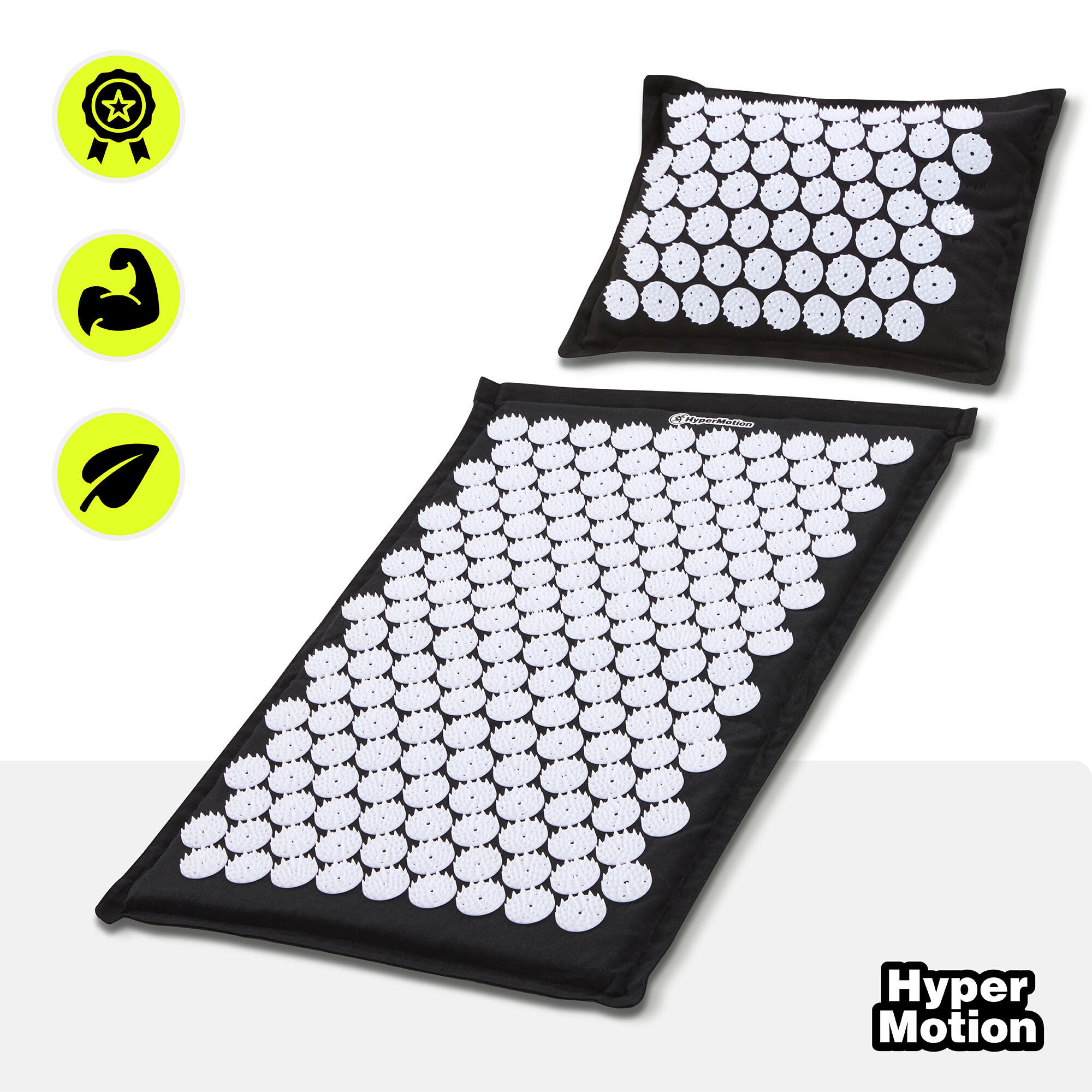 Alfombra de acupresión - Bienestar - Unisex - 7 182 pts - Negro/Blanco 4/10
