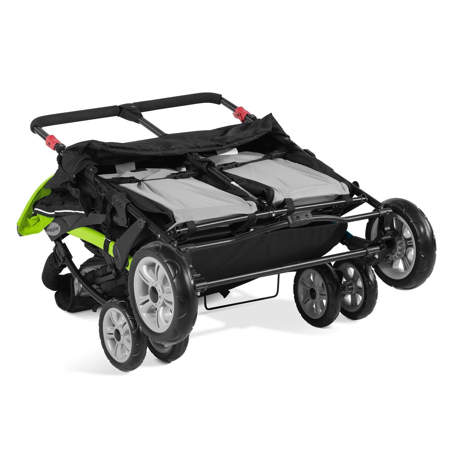 Krippenwagen 4-Sitzer Grün-Schwarz Scooter Unisex Grün-Schwarz 3/3