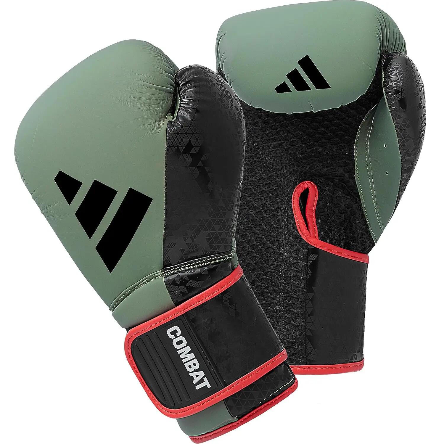 Adidas Combat 50 Boxing Gloves, Training, Sparring, Boxing Bag Workouts, for Men, Women, Kids, PU, Strap Provides Wrist Support, Hook, Punch (Orbit Green/Black, 12 oz)-picture-16