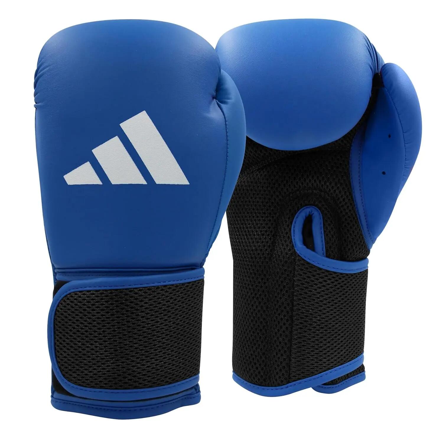 Adidas Hybrid 25 Boxing Gloves - for Boxing, MMA, Kickboxing, Muay Thai, Beginner Punching Bag Workouts, Designed for Men & Women, Enhanced Training Performance (Blue, 12 OZ) -  1