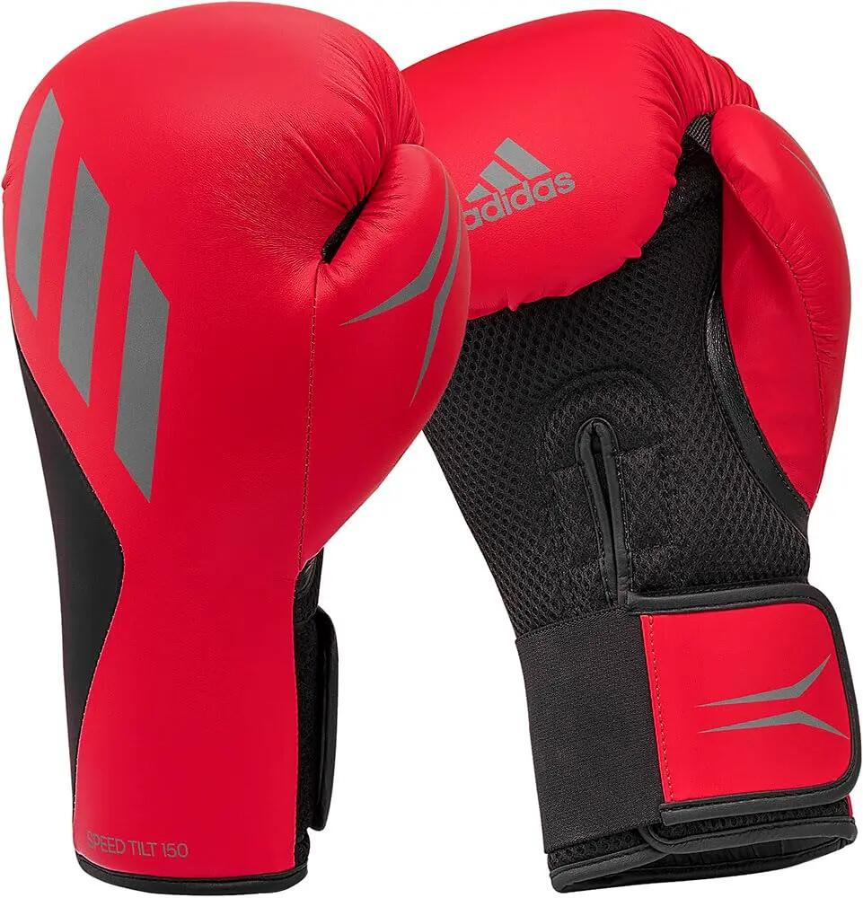 adidas Speed TILT 150 Unisex Boxing Gloves with New Tilt Technology - for Punching Bag, Kickboxing, MMA, and Training (Active Red/Met Black/Grey 3, 12oz)-image-9
