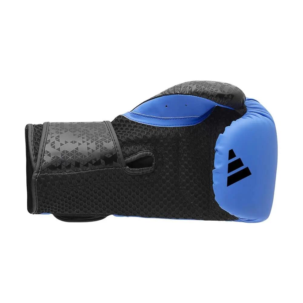 Adidas Combat 50 Boxing Gloves, Training, Sparring, Boxing Bag Workouts, for Men, Women, Kids, PU, Strap Provides Wrist Support, Hook, Punch (Bright Blue/Black, 12 oz) -  5