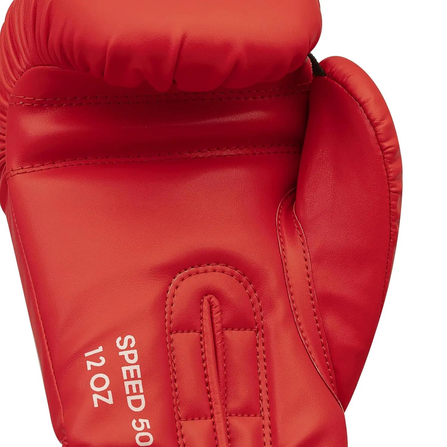 Adidas Speed 50 Boxing Gloves - Adult Heavy Bag Boxing Gloves for Men & Women Kickboxing Gloves for Women, MMA Sparring Gloves, Punching Bag Gloves for Men (Active Red/Silver, 16 oz) -  4