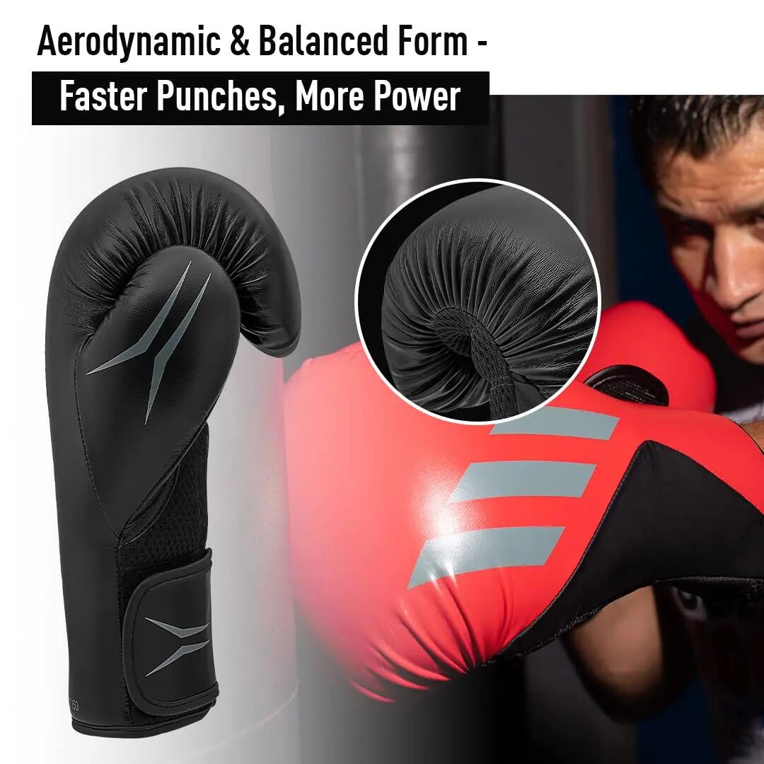 Adidas Speed TILT 150 Boxing Gloves - Heavy Bag Training Boxing Gloves for Men & Women Kickboxing Gloves, Punching Gloves for Fitness & MMA (Collegiate Royal/Mat Black/Solar Red, 12 oz) -  4