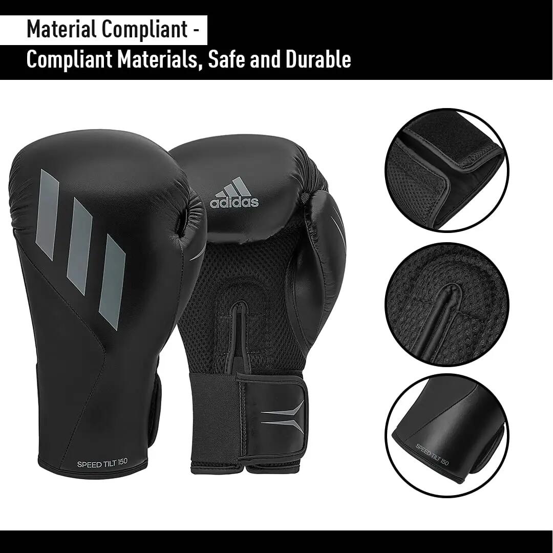 Adidas Speed TILT 150 Boxing Gloves - Heavy Bag Training Boxing Gloves for Men & Women Kickboxing Gloves, Punching Gloves for Fitness & MMA (Collegiate Royal/Mat Black/Solar Red, 12 oz) -  3