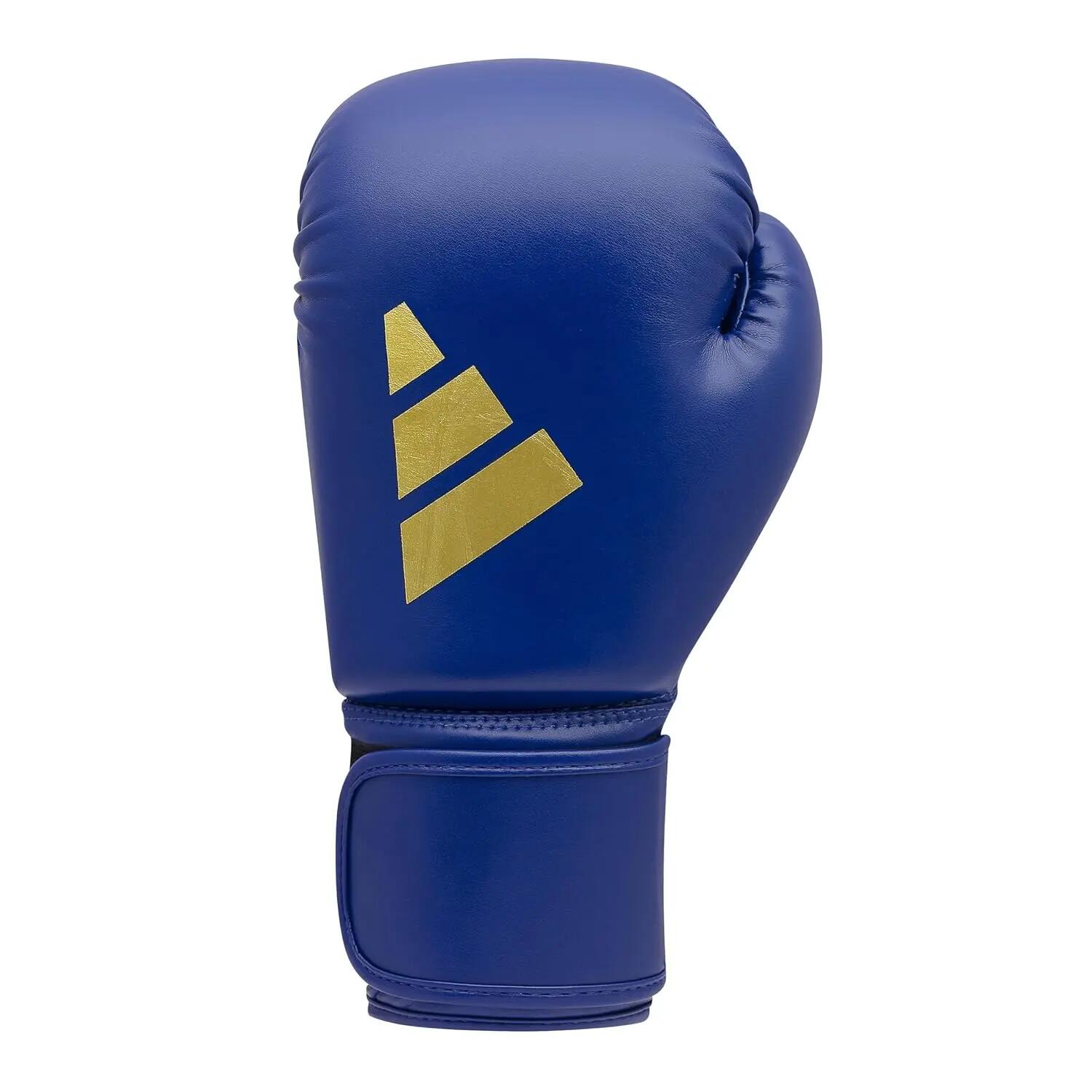 Adidas Speed 50 Boxing Gloves - Adult Heavy Bag Boxing Gloves for Men & Women Kickboxing Gloves for Women, MMA Sparring Gloves, Punching Bag Gloves for Men (Collegiate Royal/Gold Met, 12oz) -  2