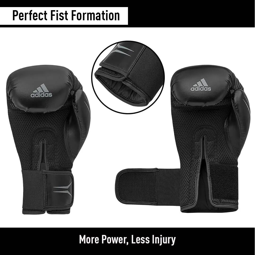 Adidas Speed TILT 150 Boxing Gloves - Heavy Bag Training Boxing Gloves for Men & Women Kickboxing Gloves, Punching Gloves for Fitness & MMA (Collegiate Royal/Mat Black/Solar Red, 12 oz) -  2