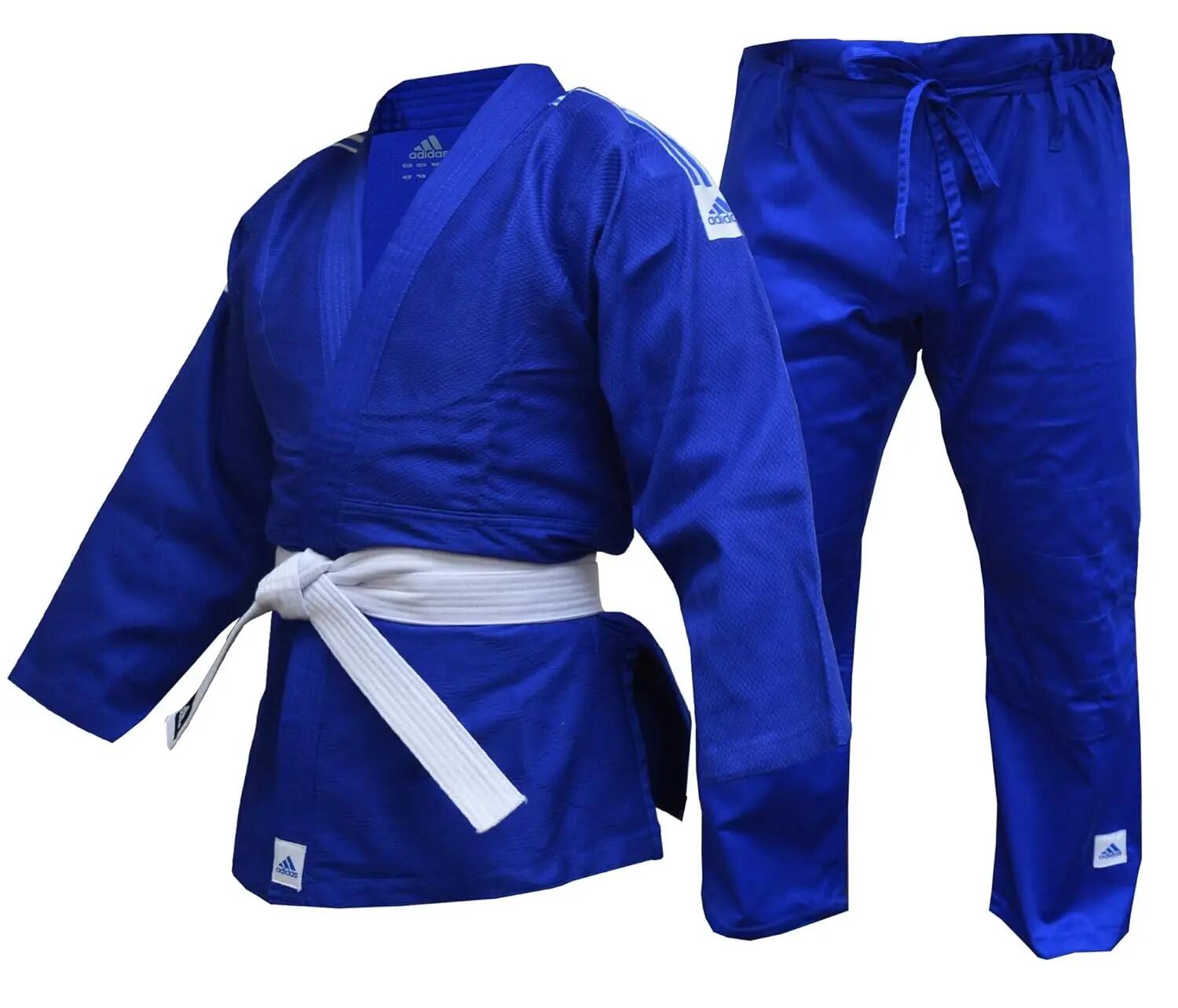Adidas Club Judo Uniform for Men, Women & Kids With Belt Included - Blue|Perfect for Training, Durable Polycotton Judo Uniform -  2