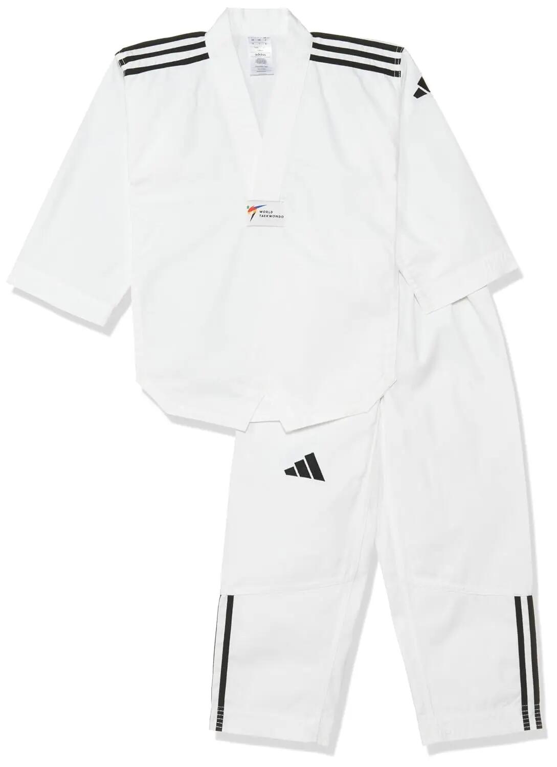 Adidas adiTCB01 Adiclub Polyester Taekwondo Uniform For Men & Women For Training & Initiation - White -  2