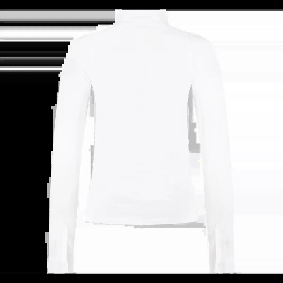Showshirt dames Classic met glitter rits lange mouwen wit size 36 - maat 2/3