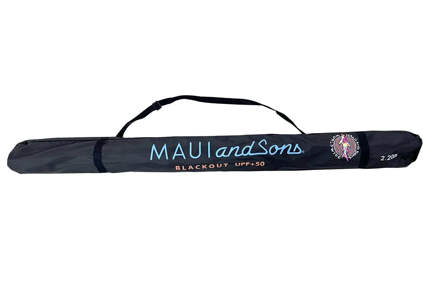Umbrelă plajă Maui and Sons XL 220 cm, protecție UPF50+, husă inclusă 4/8
