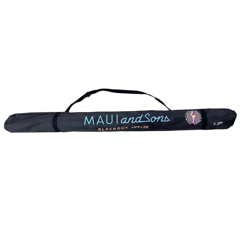 Umbrelă plajă Maui and Sons XL 220 cm, protecție UPF50+, husă inclusă