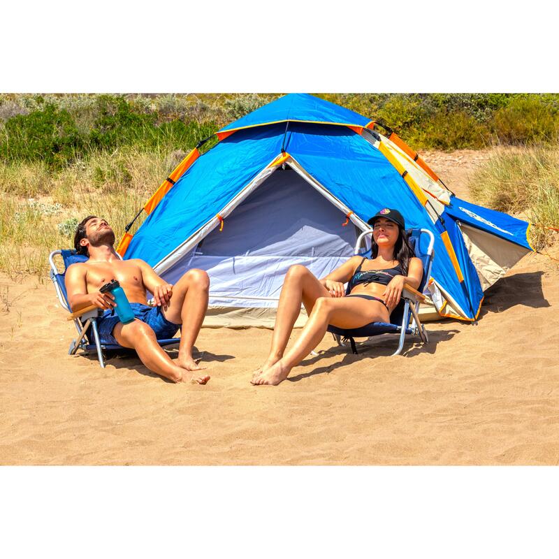 Cort Camping Automat MAUI&SONS UPF30+ Albastru/Crem 210x140 cm