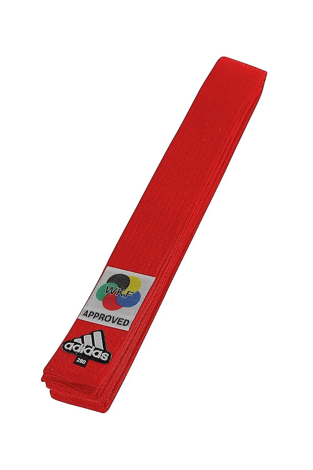 Adidas adiB242K Elite WKF Karate Belt for Martial Arts, Taekwondo, Karate, Judo and Jiu Jitsu - Red -  1