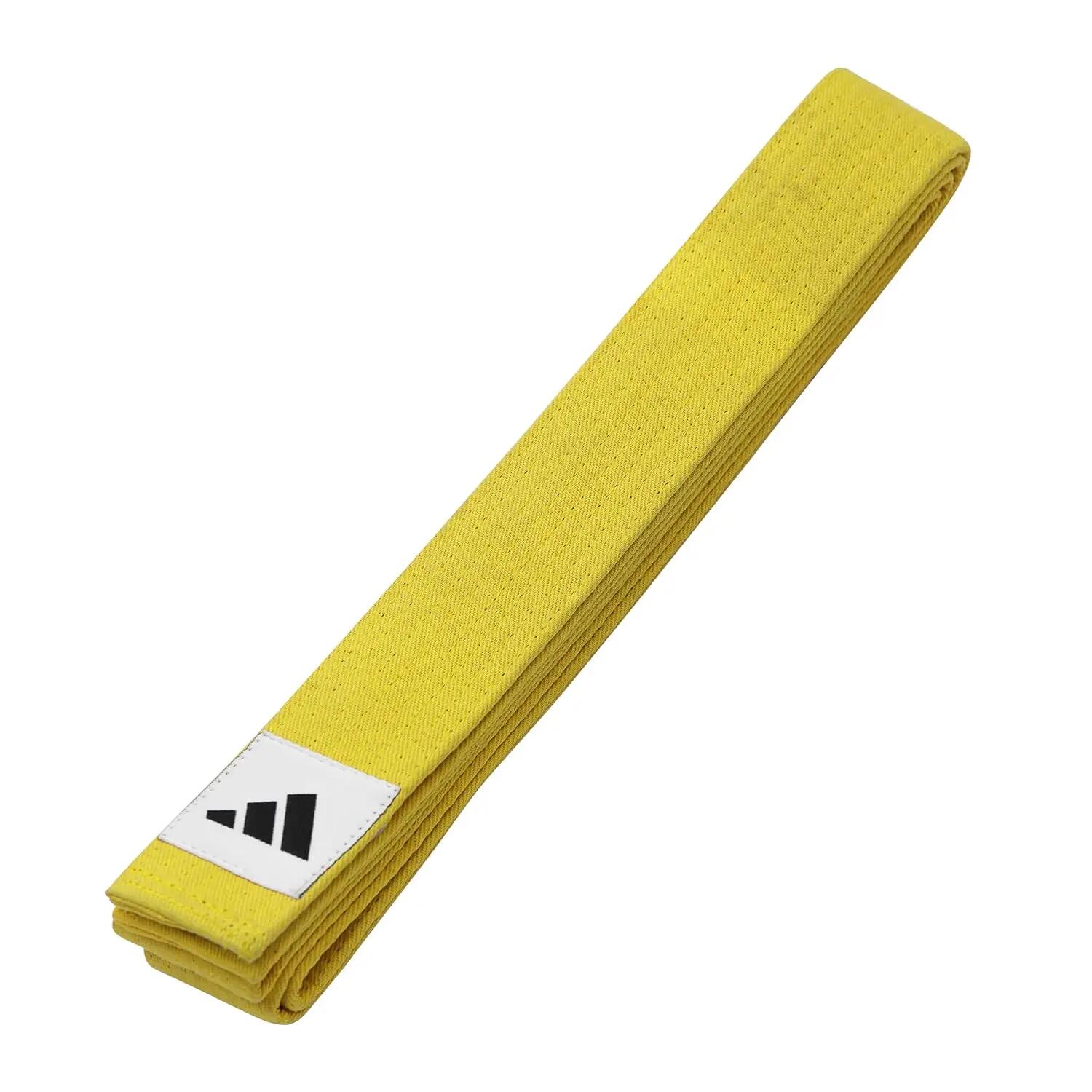 Adidas adiB220 Economy Karate Belt for Martial Arts, Taekwondo, Karate, Judo and Jiu Jitsu - Yellow -  1