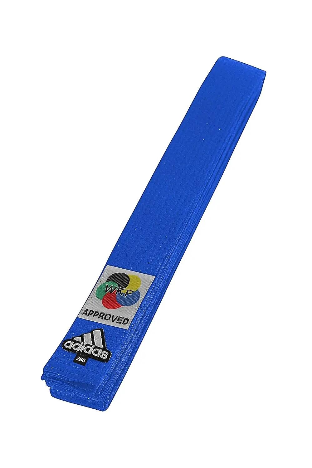 Adidas adiB242K Elite WKF Karate Belt for Martial Arts, Taekwondo, Karate, Judo and Jiu Jitsu - Blue -  1