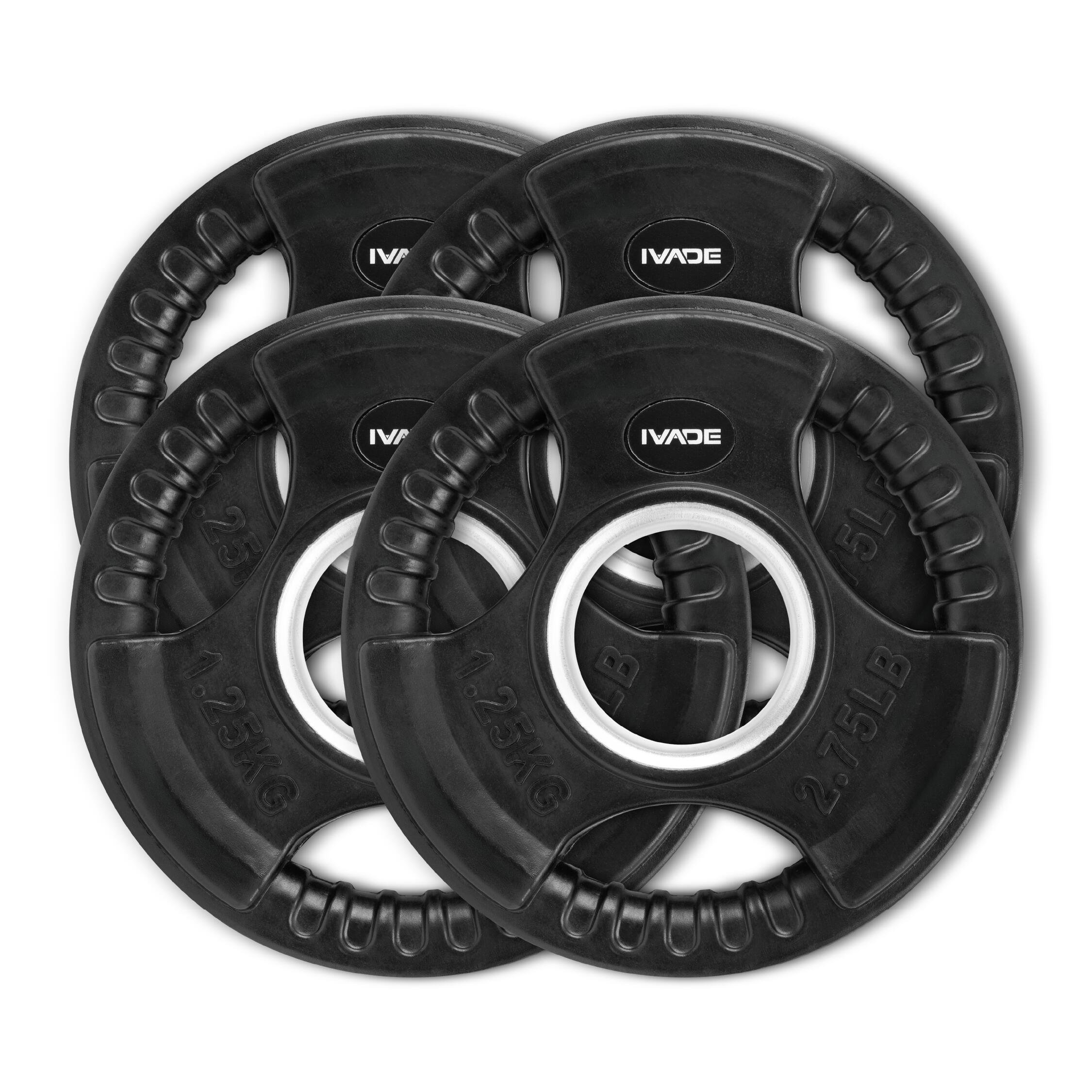Rubber Coated Weight Plate 1.25KG x4 (2-Inch Hole) HD Series - IRONTEC