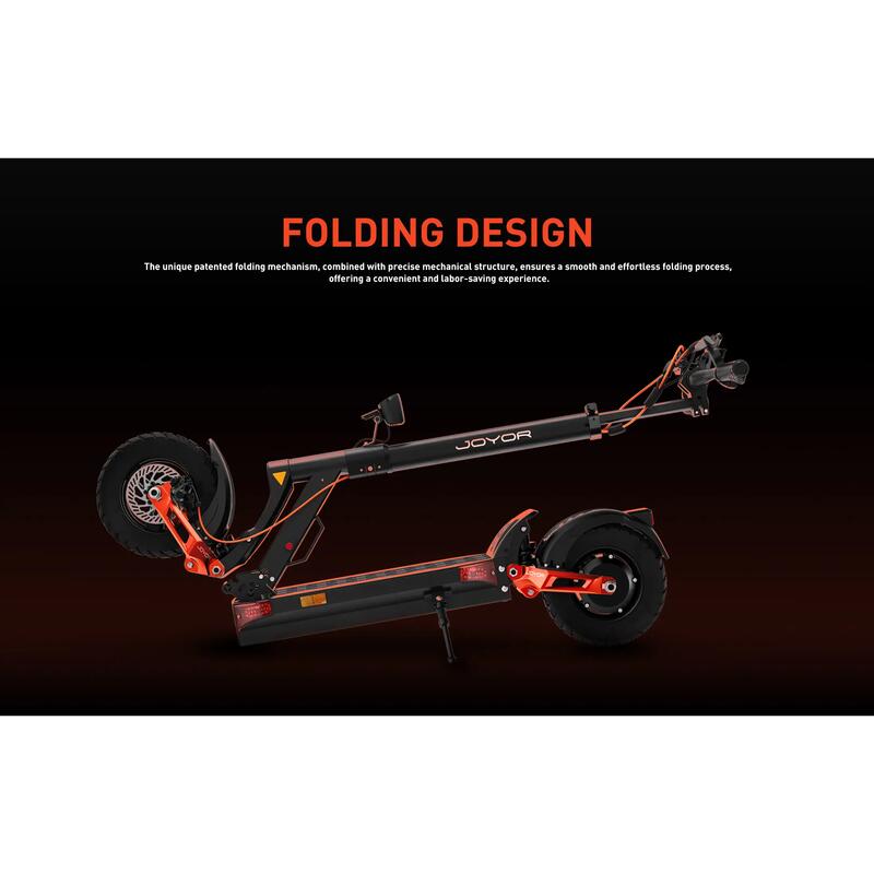 T6 trotinetă electrică pliabilă pentru adulți, baterie 48V 18Ah și roți de 10”