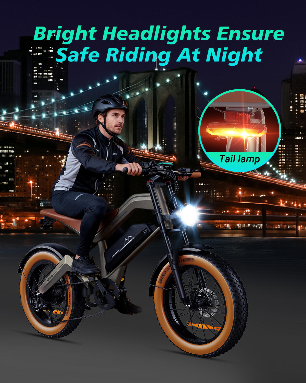 DYU M20 250-W-E-Bike – 48-V-18,2-Ah-Akku, 250 W 14/15