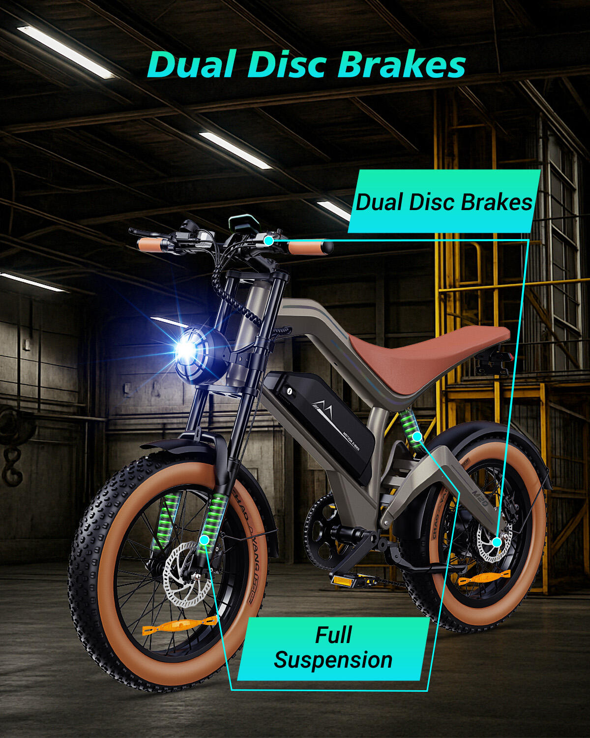 DYU M20 250-W-E-Bike – 48-V-18,2-Ah-Akku, 250 W 13/15