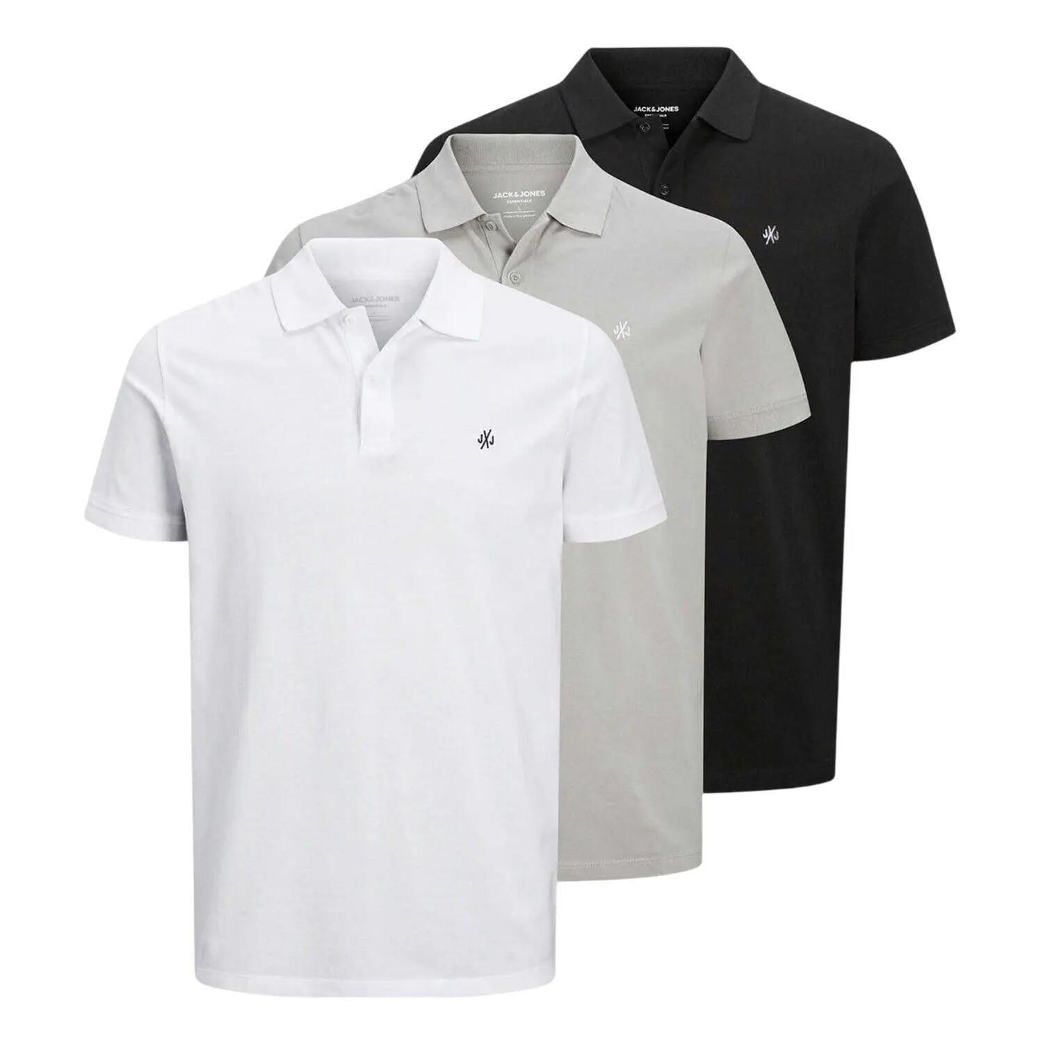 Jack And Jones Mens Short-Sleeved Polo Shirt (Pack of 3)