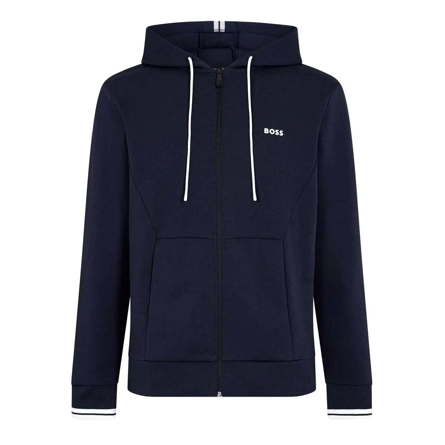 Boss Mens Stretch Sport Full Zip Hoodie