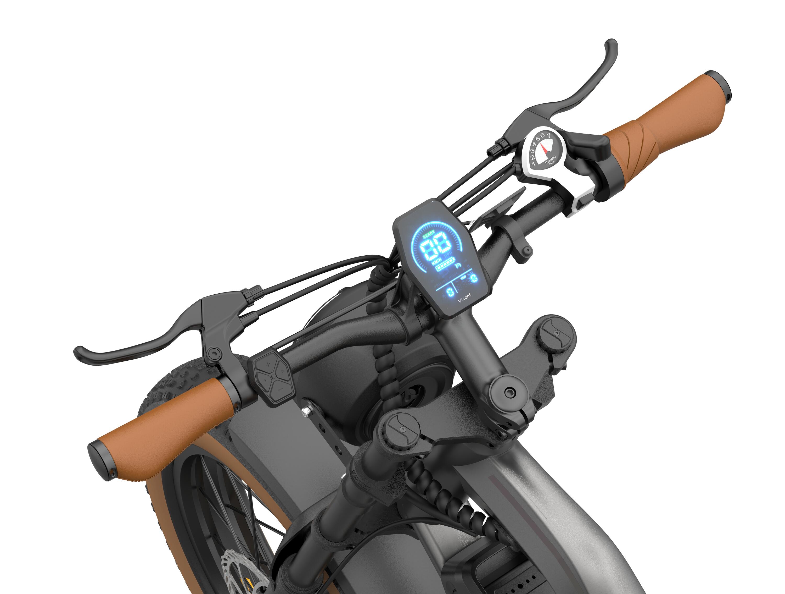Bicicleta elétrica ZONVEER  M20 – autonomia de 60 km, bateria de 48 V e 18,2 Ah 5/15
